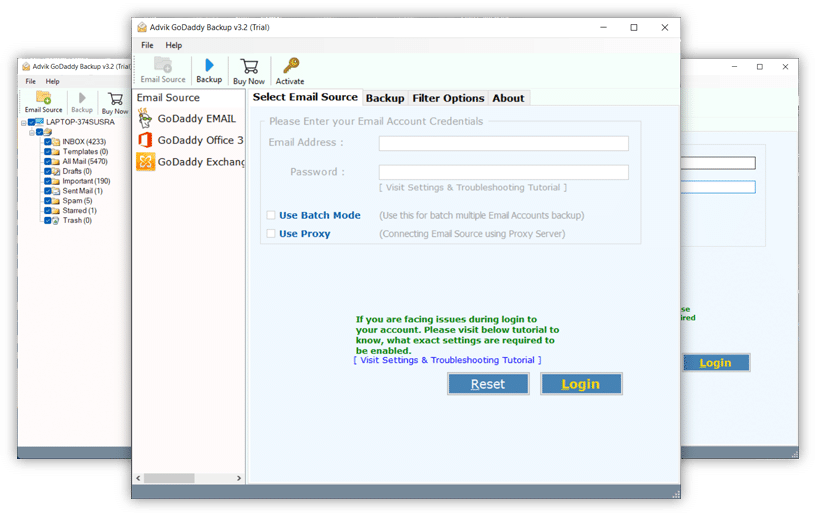 Godaddy backup tool